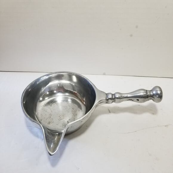 Vintage heavy sauce bowl with handle has dent 4.1349 - Picture 1 of 8